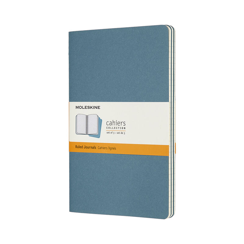 Moleskine Cahier Journals Large Ruled Brisk Blue image number 0